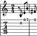 The piece's motif in musical notation.