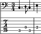 The motif for 'Waltz with Me Moose Giants' in musical notation.
