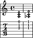 The motif for 'When Shadows Take Over' in musical notation.